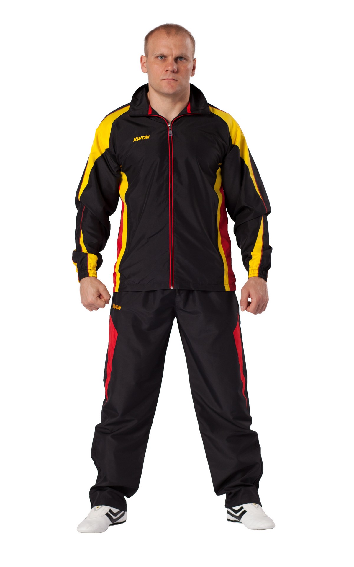 Trainingsanzug Performance Micro  schwarz/rot/gelb