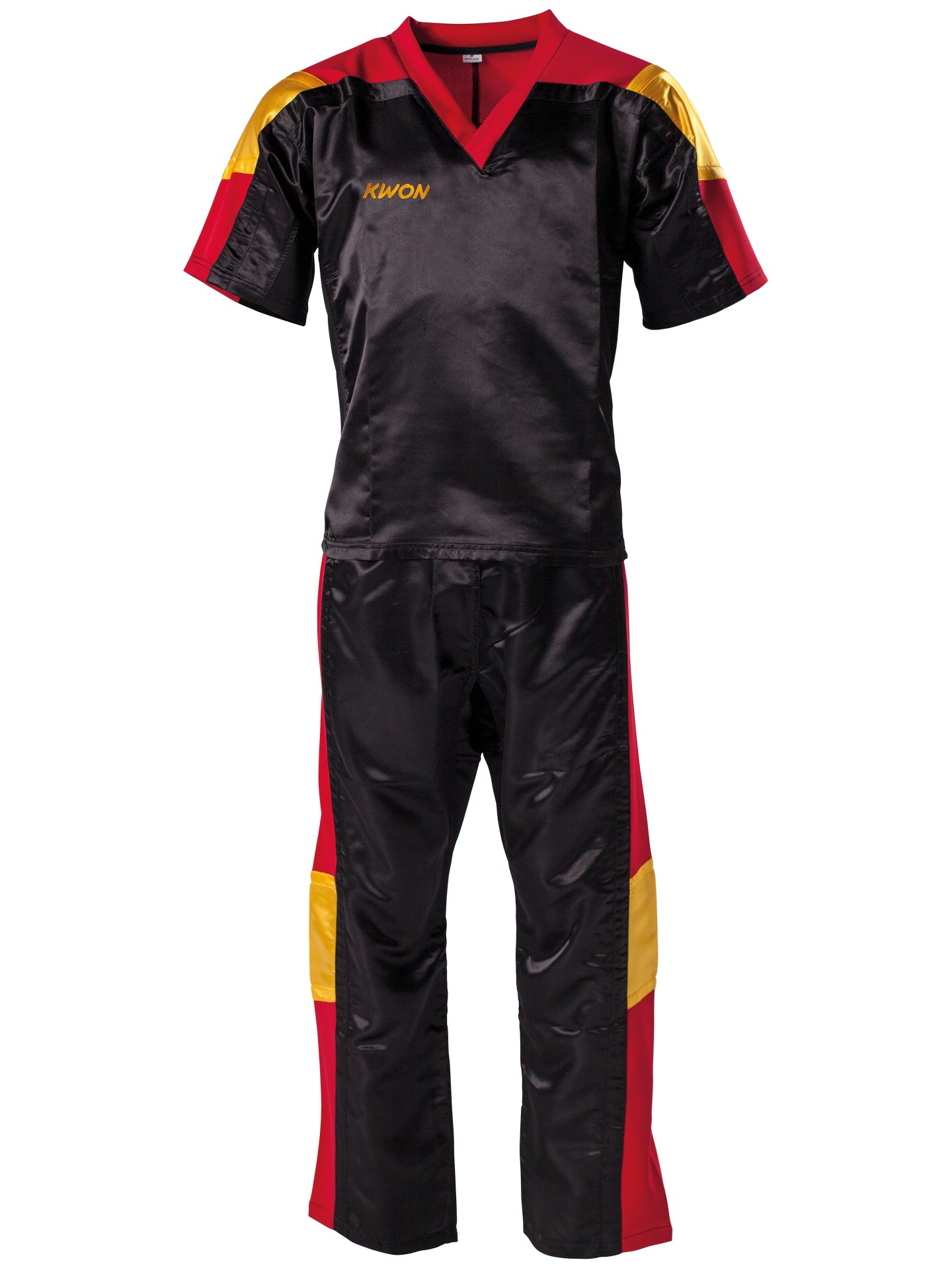 Kickboxanzug Nation schwarz/rot/gold
