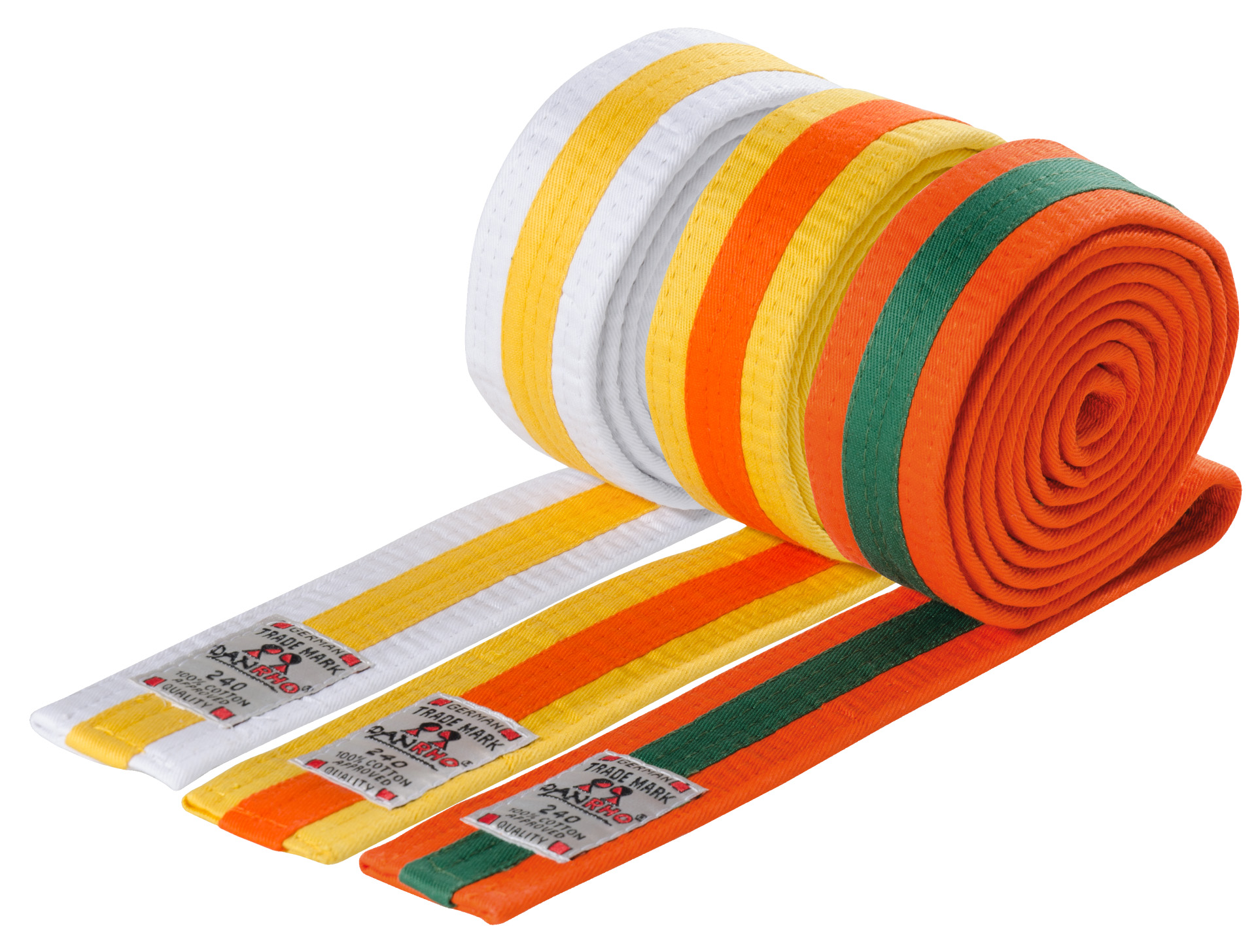 DANRHO Kinder / Jugend Kampfsportgürtel mehrfarbig